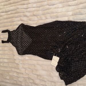Elegant Black Sequin Dress